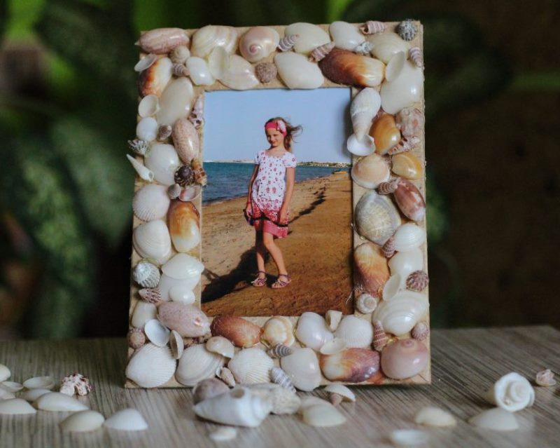 DIY shell frame decor