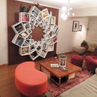 Wall decor with original bookshelves