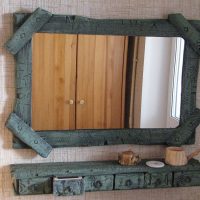 Small shelf with drawers made of wood