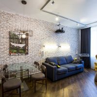 Boardwalk in the living room of a two-room apartment