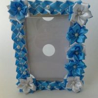 Satin colors frame decor