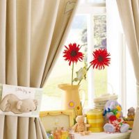 Children's toys on the windowsill of a private house