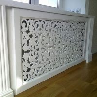 Openwork box of white color