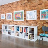 Red brick wall paintings