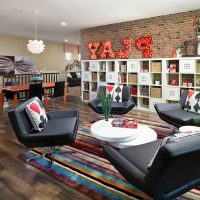 Lounge area with four armchairs