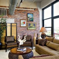 Ventilation pipe in the living room interior