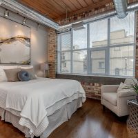 Loft style bedroom design