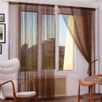 Brown curtains