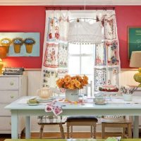 Window decoration in a country style kitchen