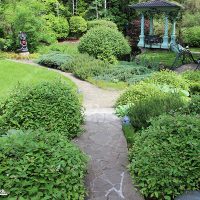 Classical gazebo in the back of the garden