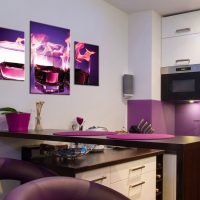 Violet color in kitchen design