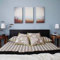 Gray Striped Bedspread