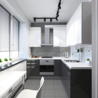 Dapur penjuru di apartmen studio