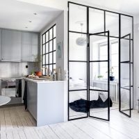 Studio apartment in Scandinavian style