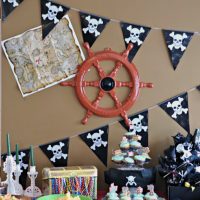 Pirate-themed nursery wall decor