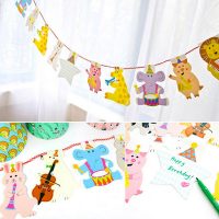 Garland of paper figures for children's decor