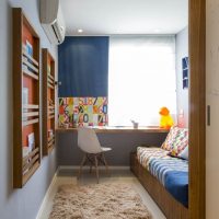 Narrow kids room design