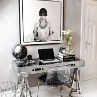 Workplace of a stylish girl