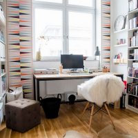 Bookshelves in the home office