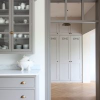 Wooden parquet on the corridor floor