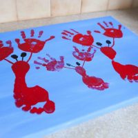 Handprints and footprints