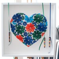 Beautiful heart in a stylish frame