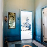 Ceramic floor in the hallway of a private house