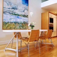 Laminate under a tree in the living room of a private house