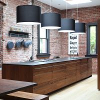 Luminaires dapur hitam besar