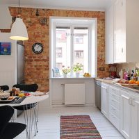 White battery under the kitchen window