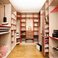 Cabinet furniture in the dressing room