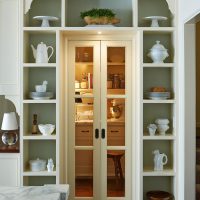 Shelves around the closet door