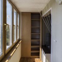 Organization of a storage room on a glazed balcony