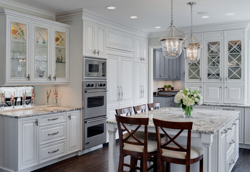 The interior of the bright kitchen in the Spanish colonial style