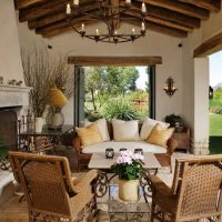 Colonial-style private house veranda