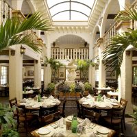 Colonial-style restaurant hall