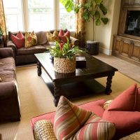 Massive coffee table made of wood