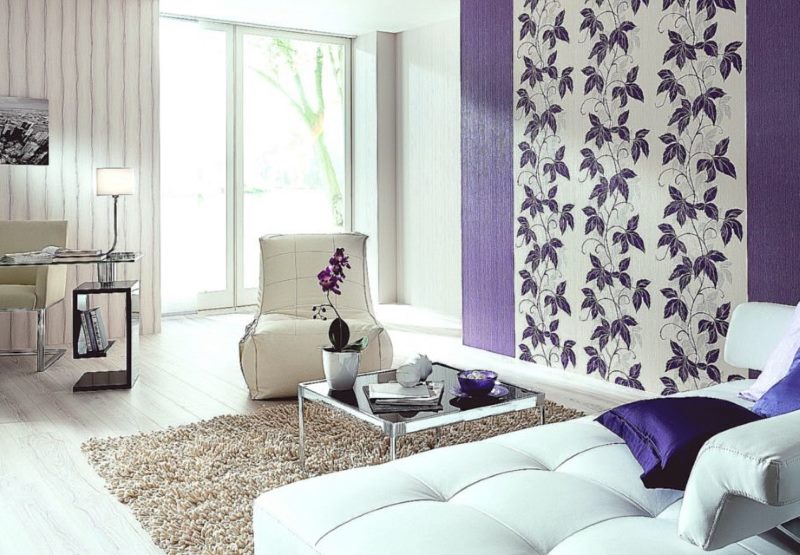 Vertical combination of contrasting wallpaper