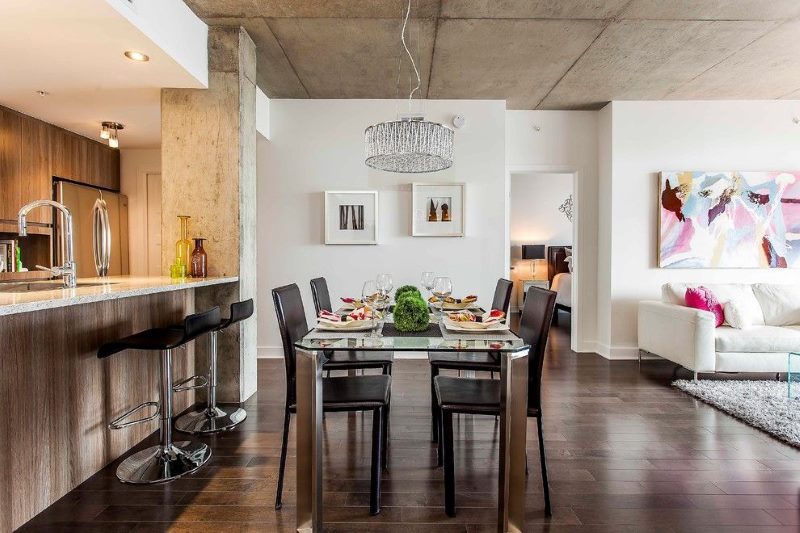 Interior of a two-room apartment after redevelopment