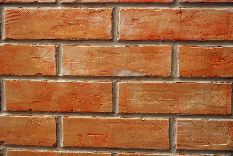 Brick wall prepared for painting