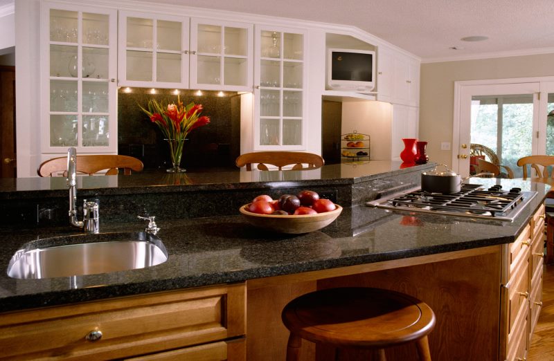 Kitchen island with work area