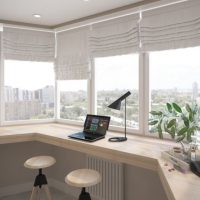 Bar counter on the loggia of a two-room apartment