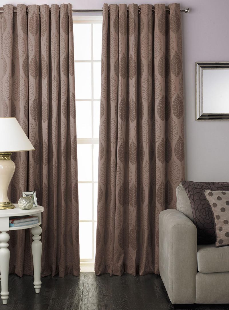 Brown Tubular Curtains