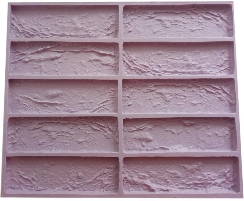 Silicone mold for casting decorative plaster bricks