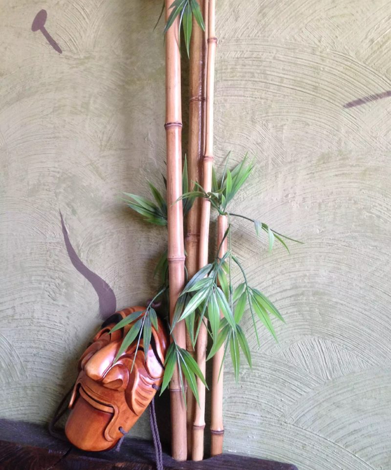 DIY bamboo heating pipe decor