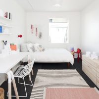 Children's room design in white