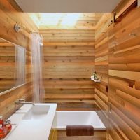 Wood in the bathroom