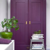 Garde-robe violet foncé en bois