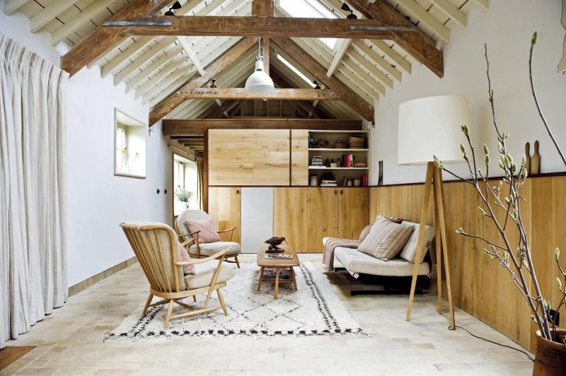 The interior of a small Scandinavian-style country house