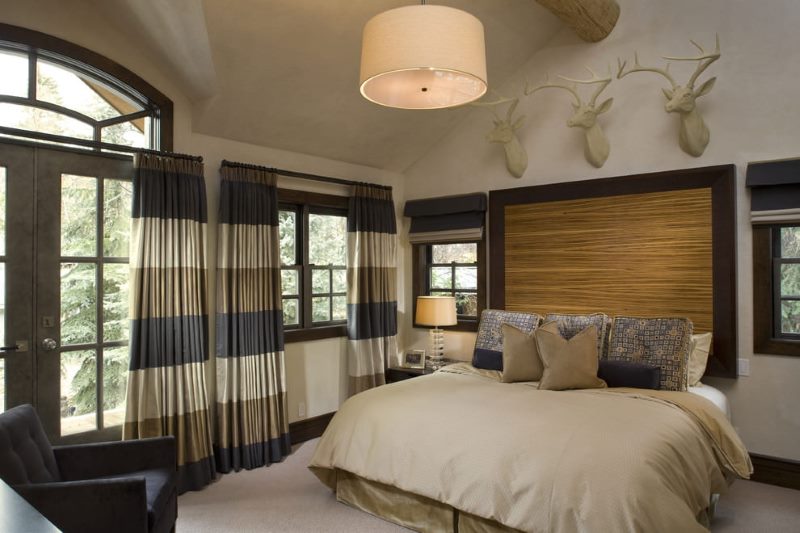 Bedroom in a rustic country house